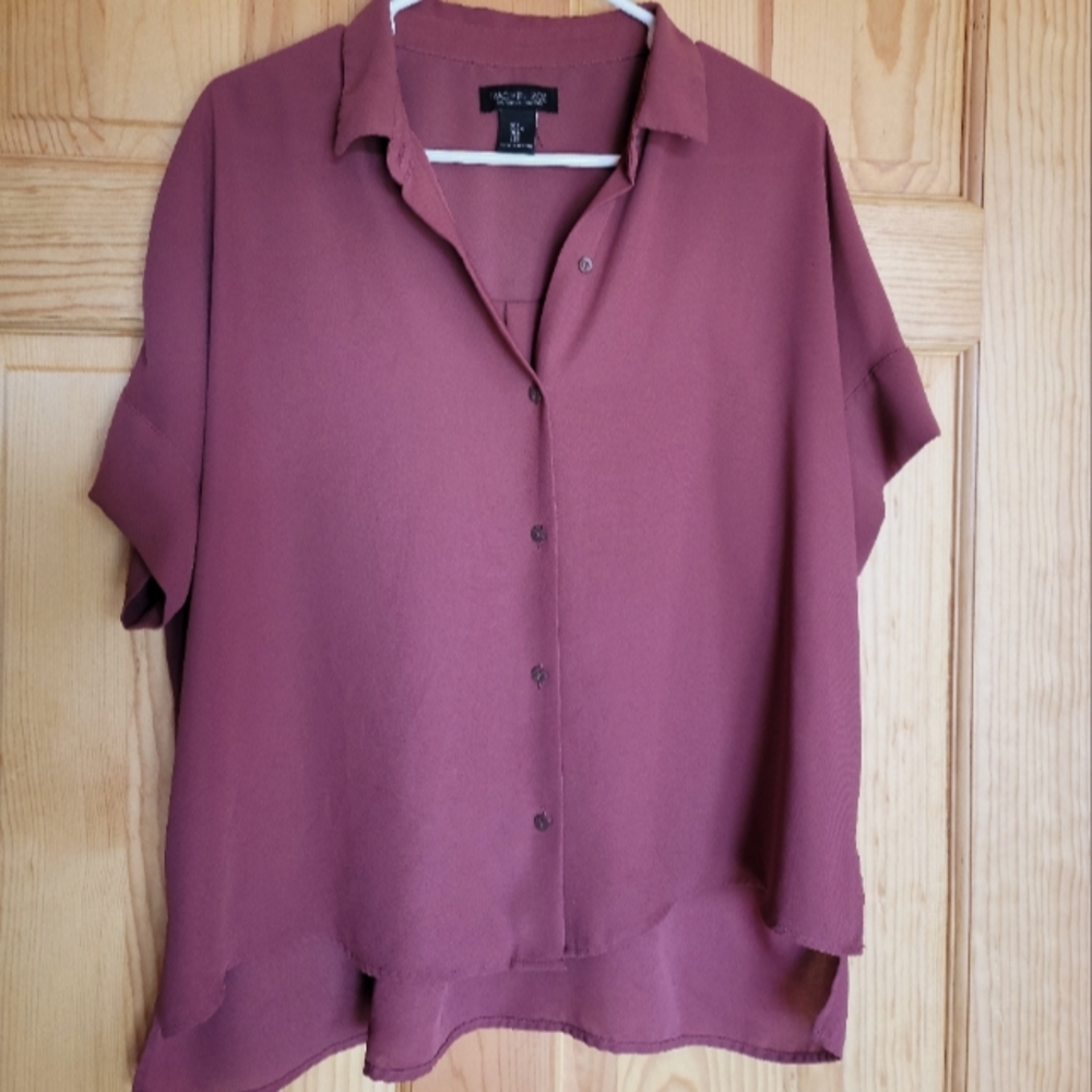 Rachel Zoe Blouse, Rich Rust color, Size L